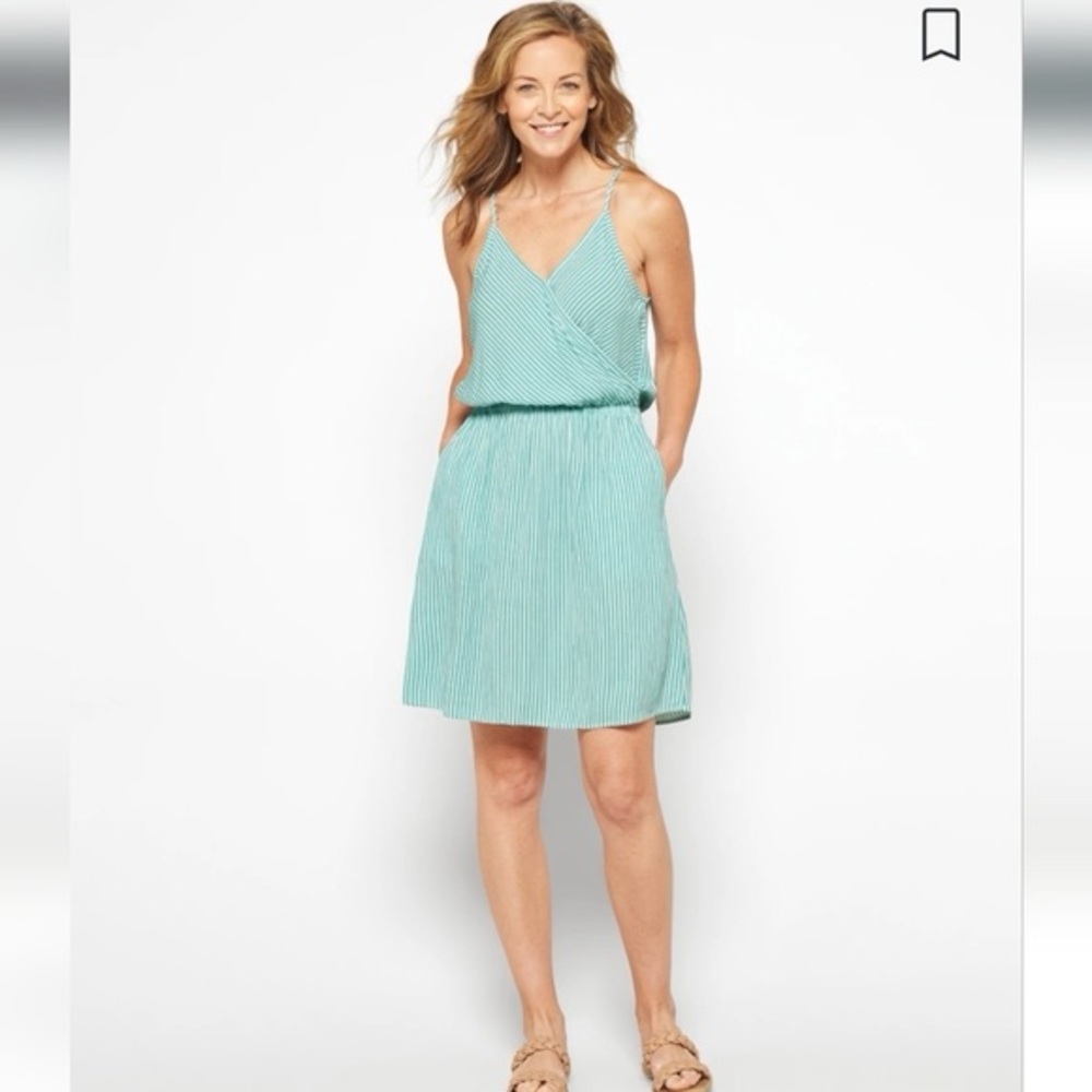 Market & Spruce Blue and White Striped Mini Dress
